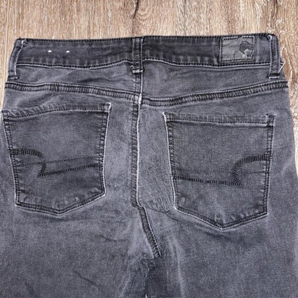 AMERICAN EAGLE Jeans Women’s Size 4 Black Hi-Rise Jegging Super Super Stretch - Picture 7 of 7